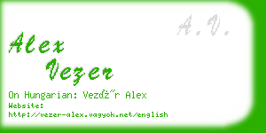 alex vezer business card